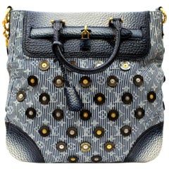 LOUIS VUITTON Denim Stripes Corsaire Polka Dot Bag