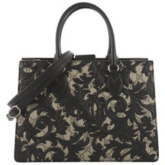 Gucci Convertible Gusset Tote Arabesque GG Coated Canvas Medium