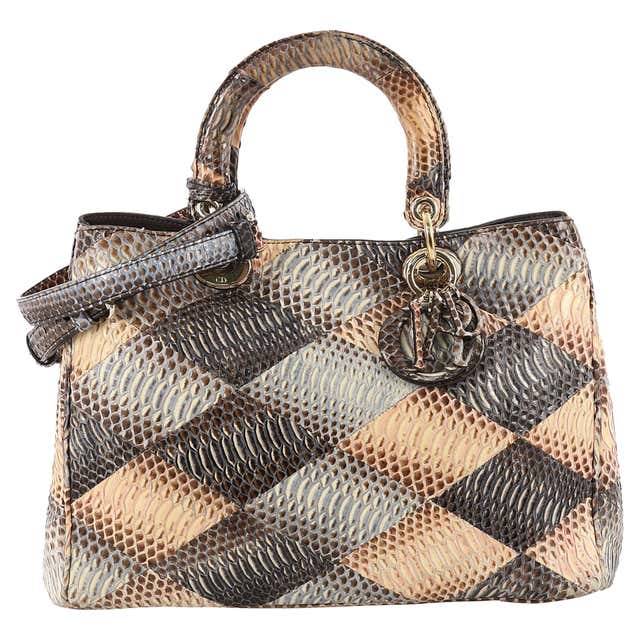pushlock tote patchwork python large Images High... Christian Dior Diorissimo Tote Patchwork Python Medium at 1stDibs