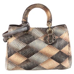 Christian Dior Diorissimo Tote Patchwork Python Medium