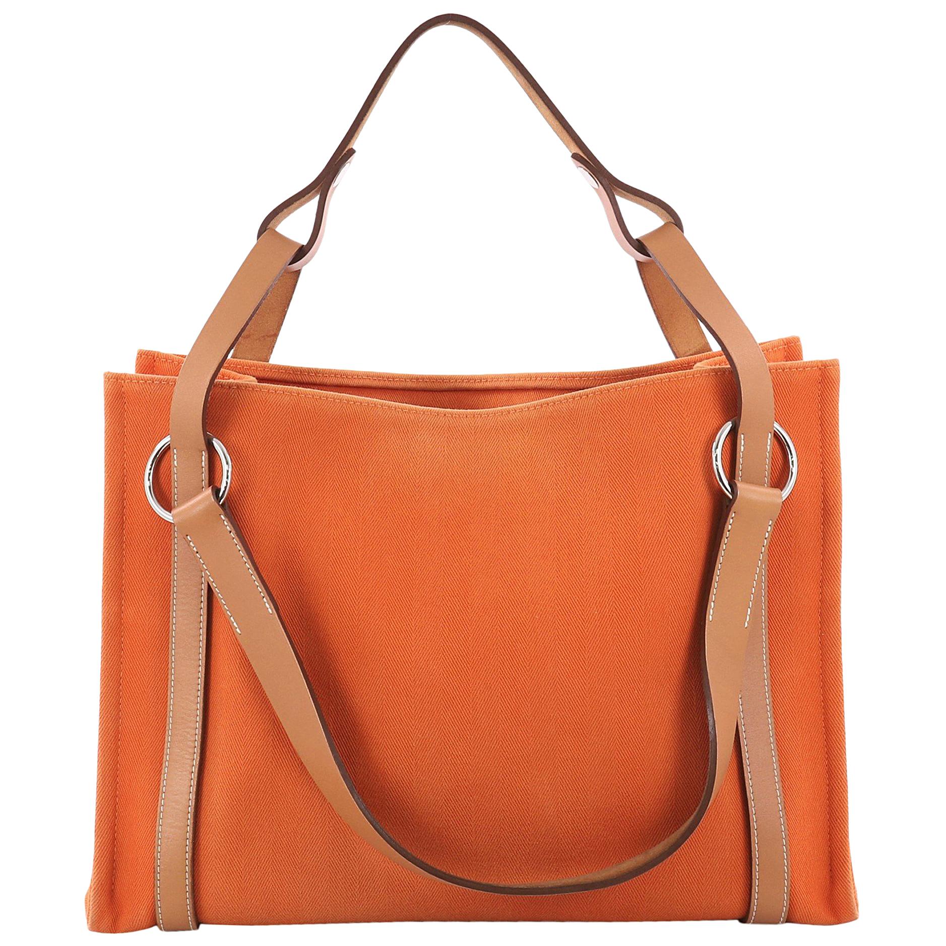 Hermes Cabalicol Tote Toile with Leather PM