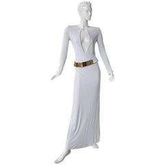 Vintage Gucci by Tom Ford Iconic 1996 Halston Inspired White Dress Gown Published