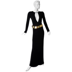 Vintage Gucci by Tom Ford Iconic Halston Inspired 1996 Gown in Tom Ford Book Dress  