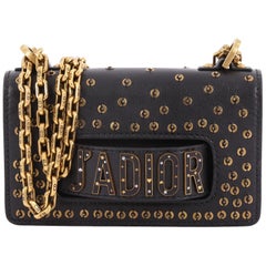 Christian Dior J'adior Chain Flap Bag Embellished Leather Mini