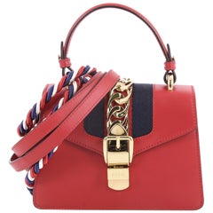 Gucci Sylvie Top Handle Bag Leather Mini