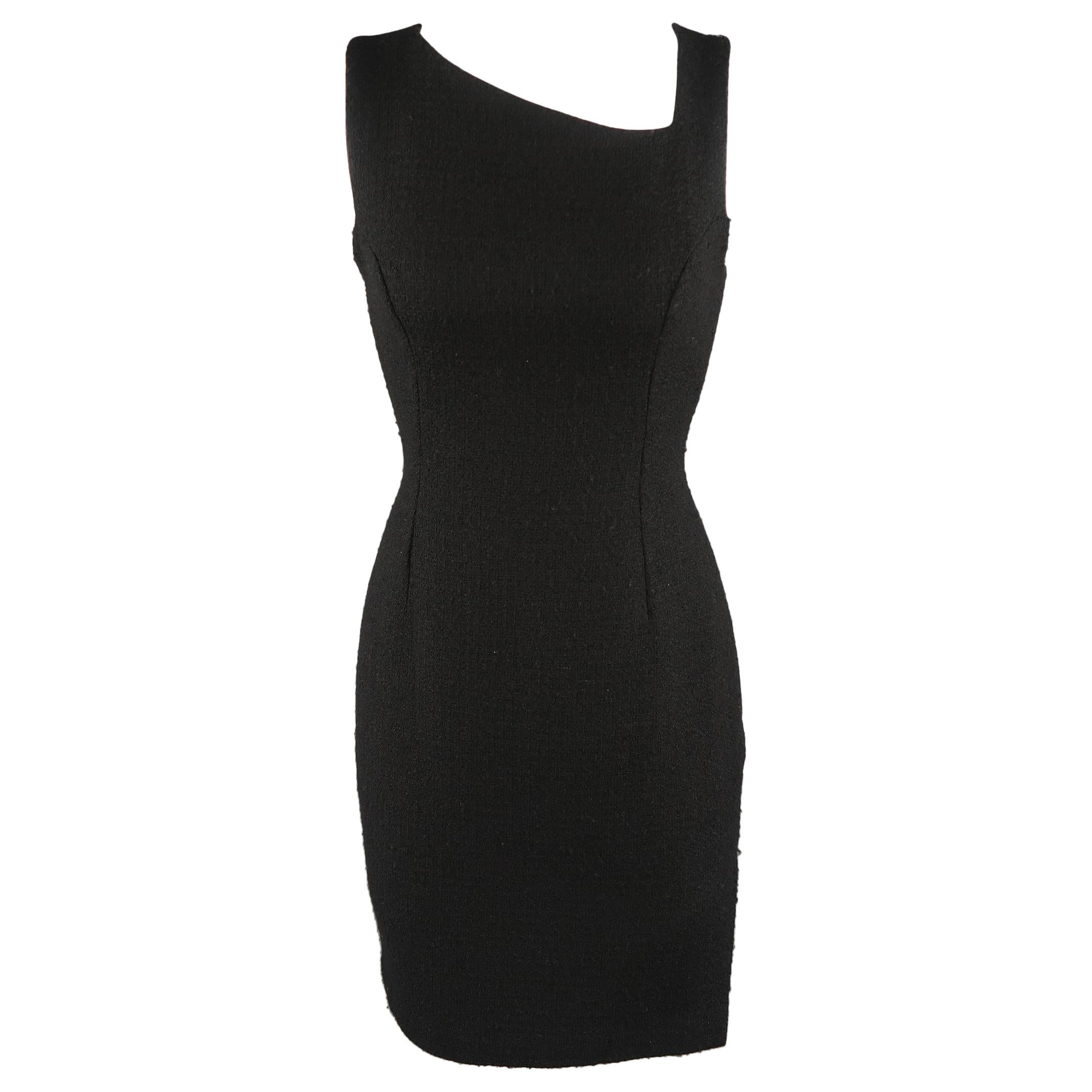 Vintage GIANNI VERSACE VERSUS Asymmetric Shoulder Lurex Gold Metallic Dress For Sale at 1stDibs