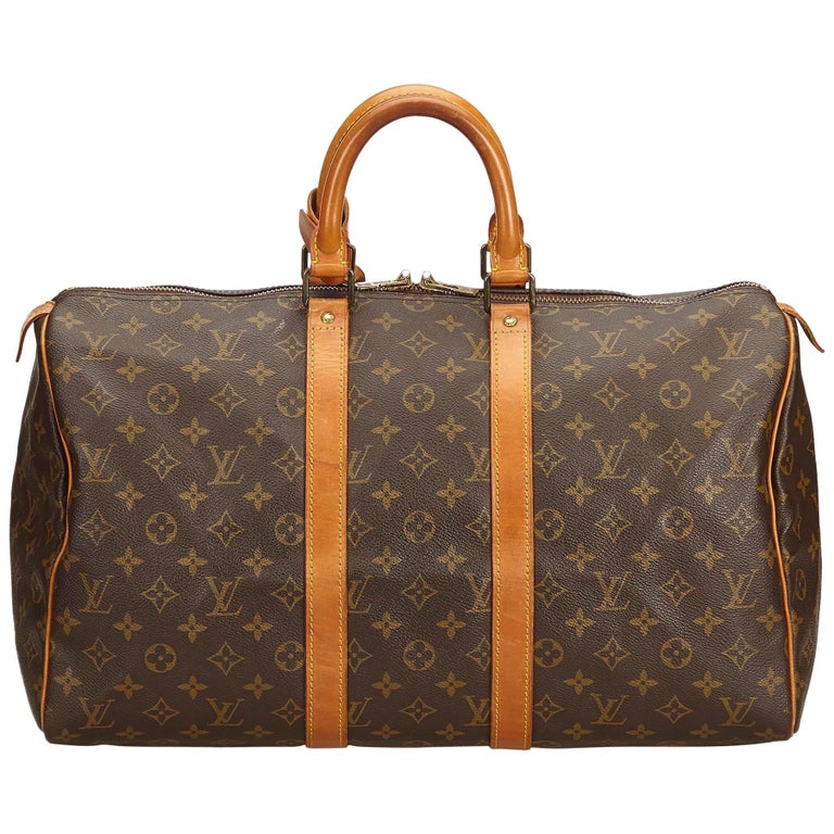 Louis Vuitton Brown Monogram Keepall 45 For Sale at 1stdibs