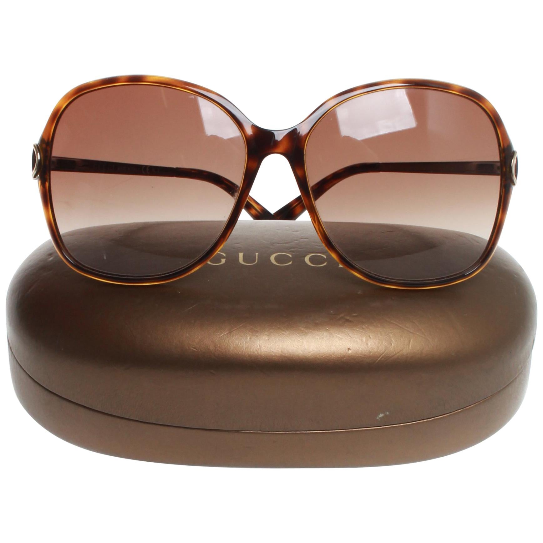 Gucci brown tortoiseshell sunglasses 