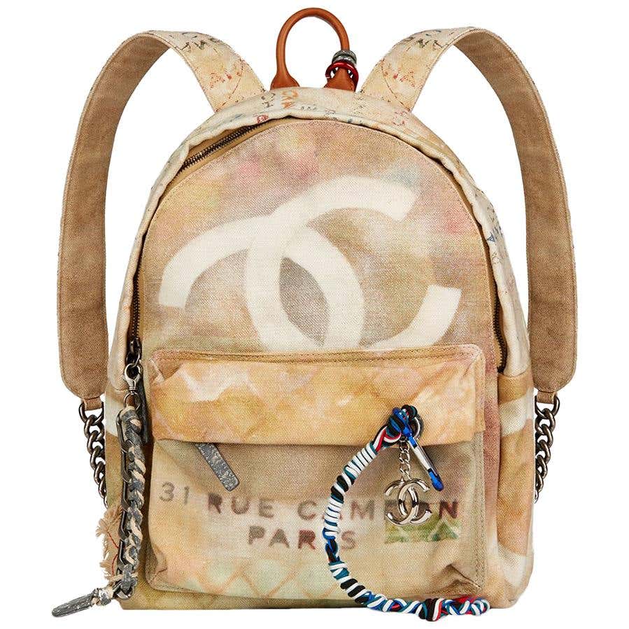 Chanel Graffiti Backpack - 2 For Sale on 1stDibs | chanel canvas ...
