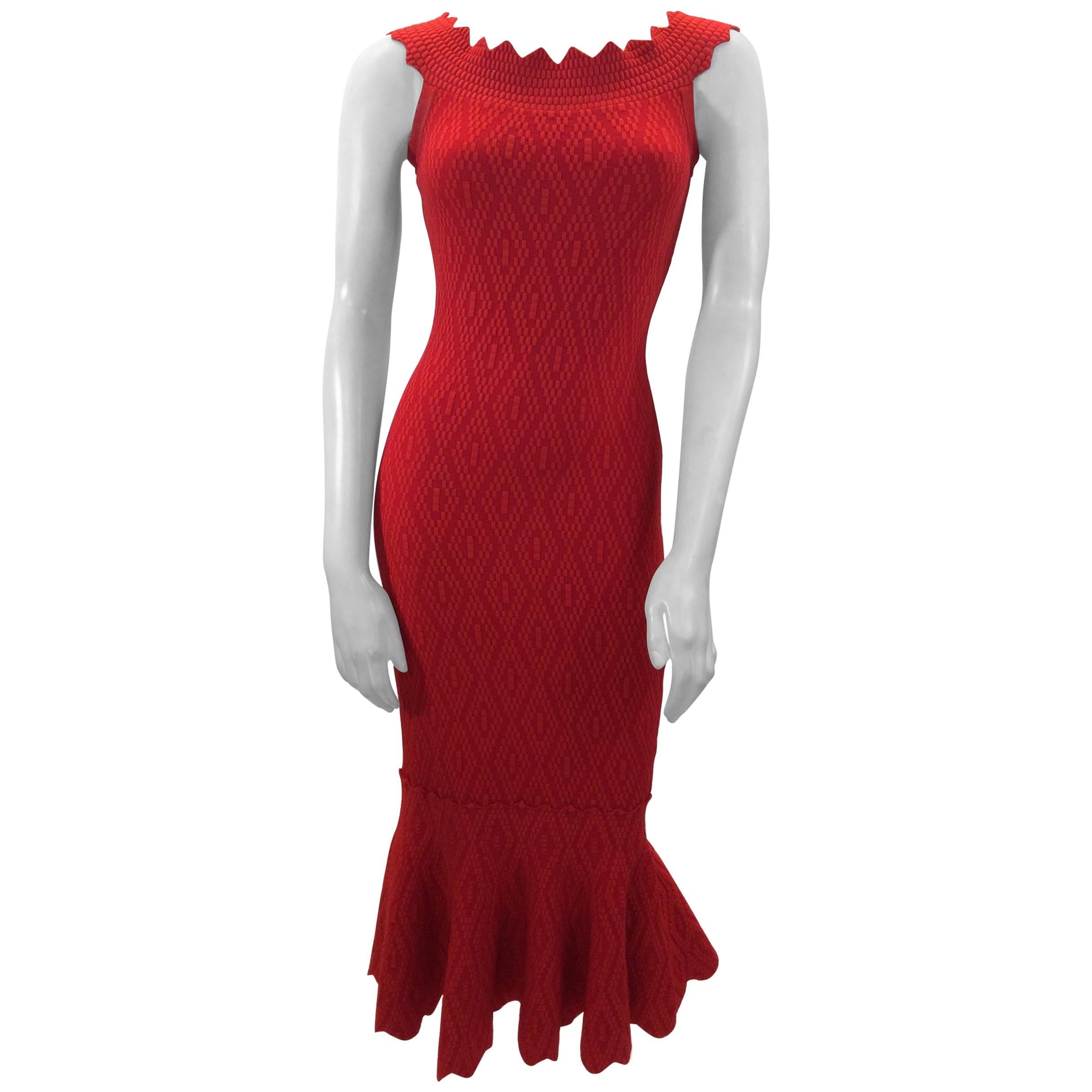 Jonathan Simkhai Red Knit Dress For Sale