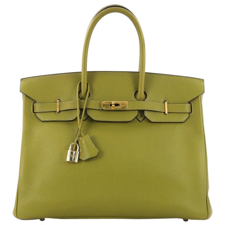 Hermes Birkin Handbag Vert Chartreuse Clemence