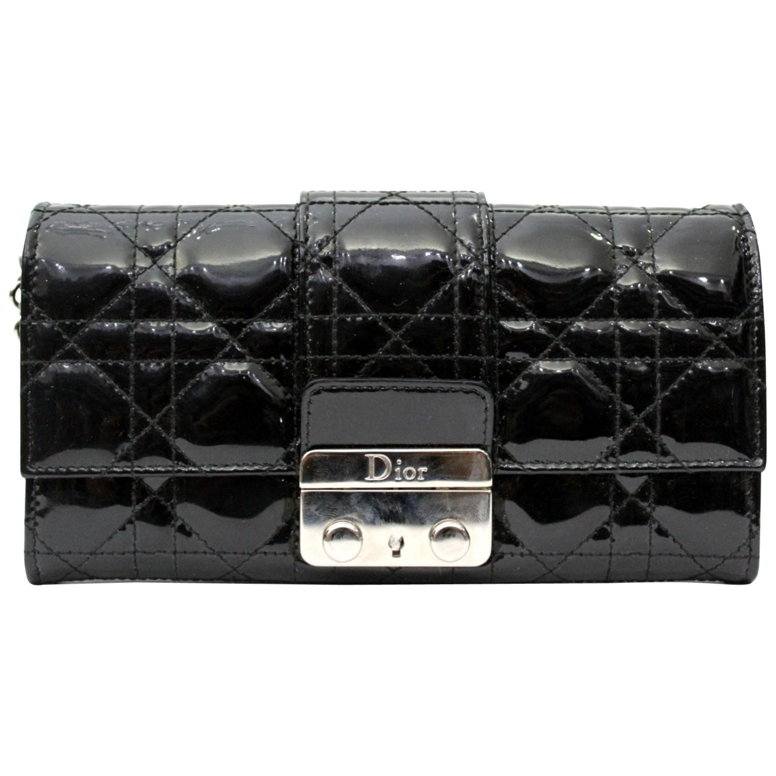 Dior Pochette/Wallet Black Vernis Leather