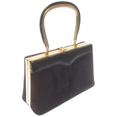 Diminutive Chocolate Brown Pony Fur Handbag circa 1970