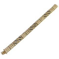 ALLCO Art Deco Sapphire Crystal Bracelet 1920s