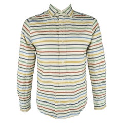 NIGEL CABOURN Size S Multi-Color Stripe Cotton Long Sleeve Shirt