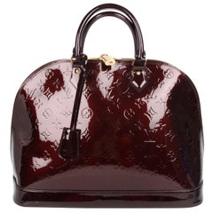 Louis Vuitton Alma GM Tote Bag - burgundy patent leather
