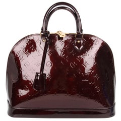   Louis Vuitton Alma GM Tote Bag - burgundy patent leather  