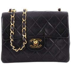 Chanel Vintage Square Classic Single Flap Bag Quilted Lambskin Mini
