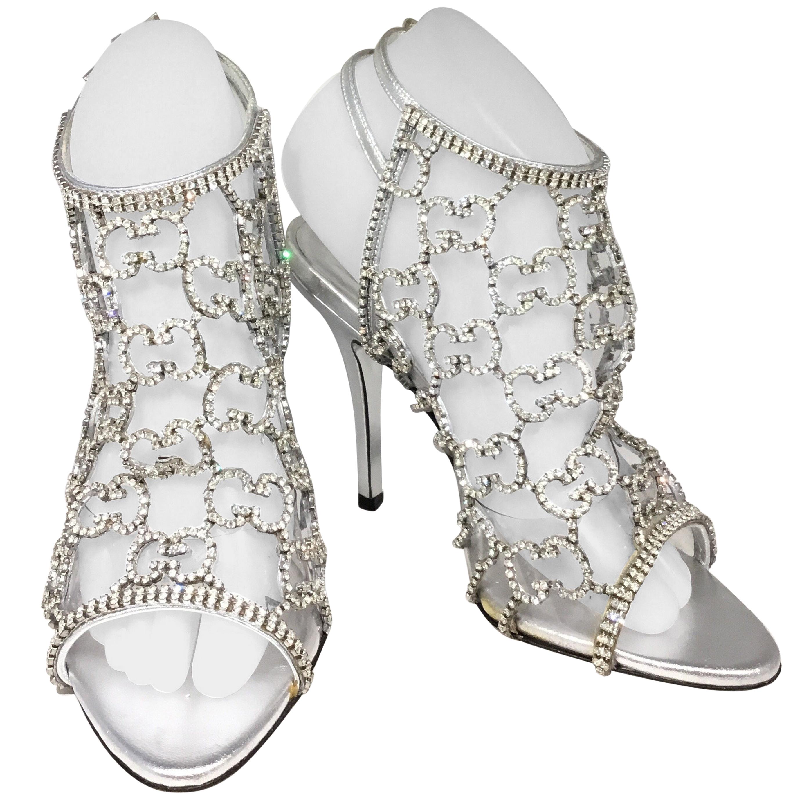Gucci Rhinestone Encrusted GG Heels at 1stDibs | gucci rhinestone heels,  .gg/heelz