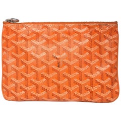 Goyard Orange Abusena PM Zip Pouch