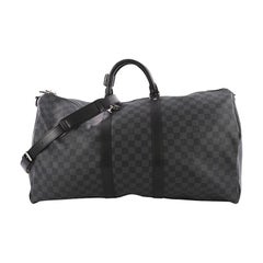 Louis Vuitton Keepall Bandouliere Bag Damier Graphite 55 