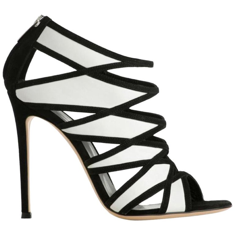 Gianvito Rossi Monochrome Cut-Out Open-Toe Boots For Sale at 1stDibs