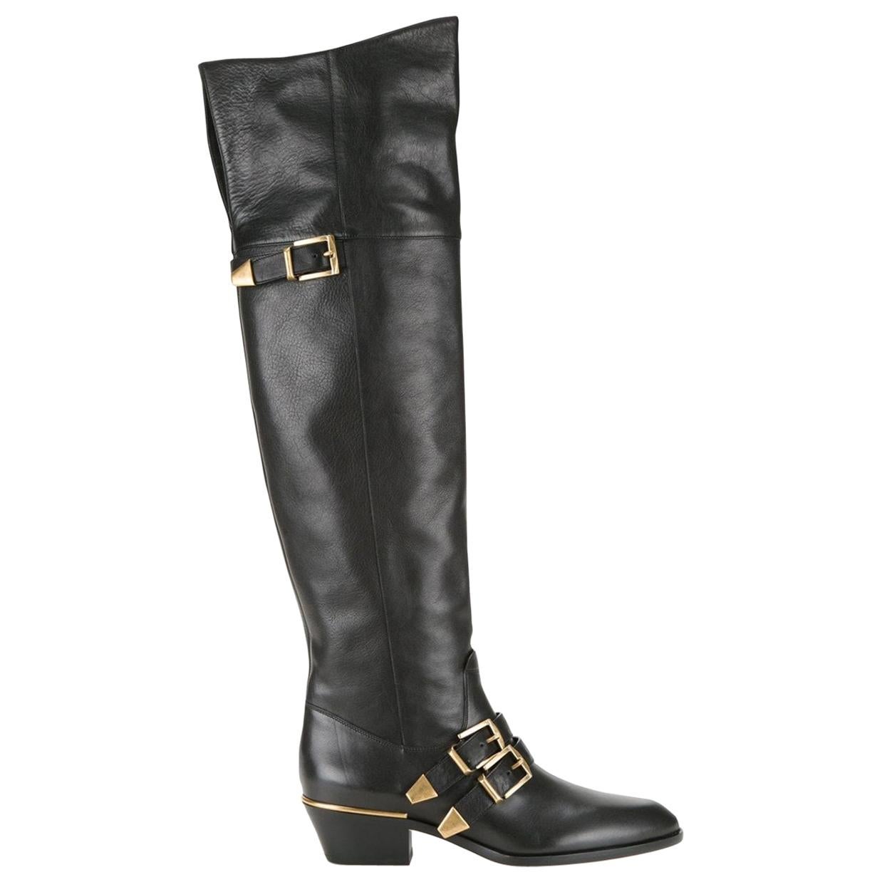 Chloé Susanna Leather Over-The-Knee Boots