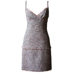 Chanel Tweed Fringe Mini Dress 