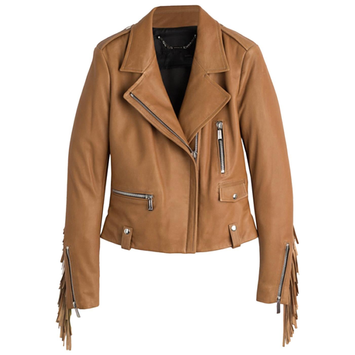 Barbara Bui Fringe Leather Jacket 