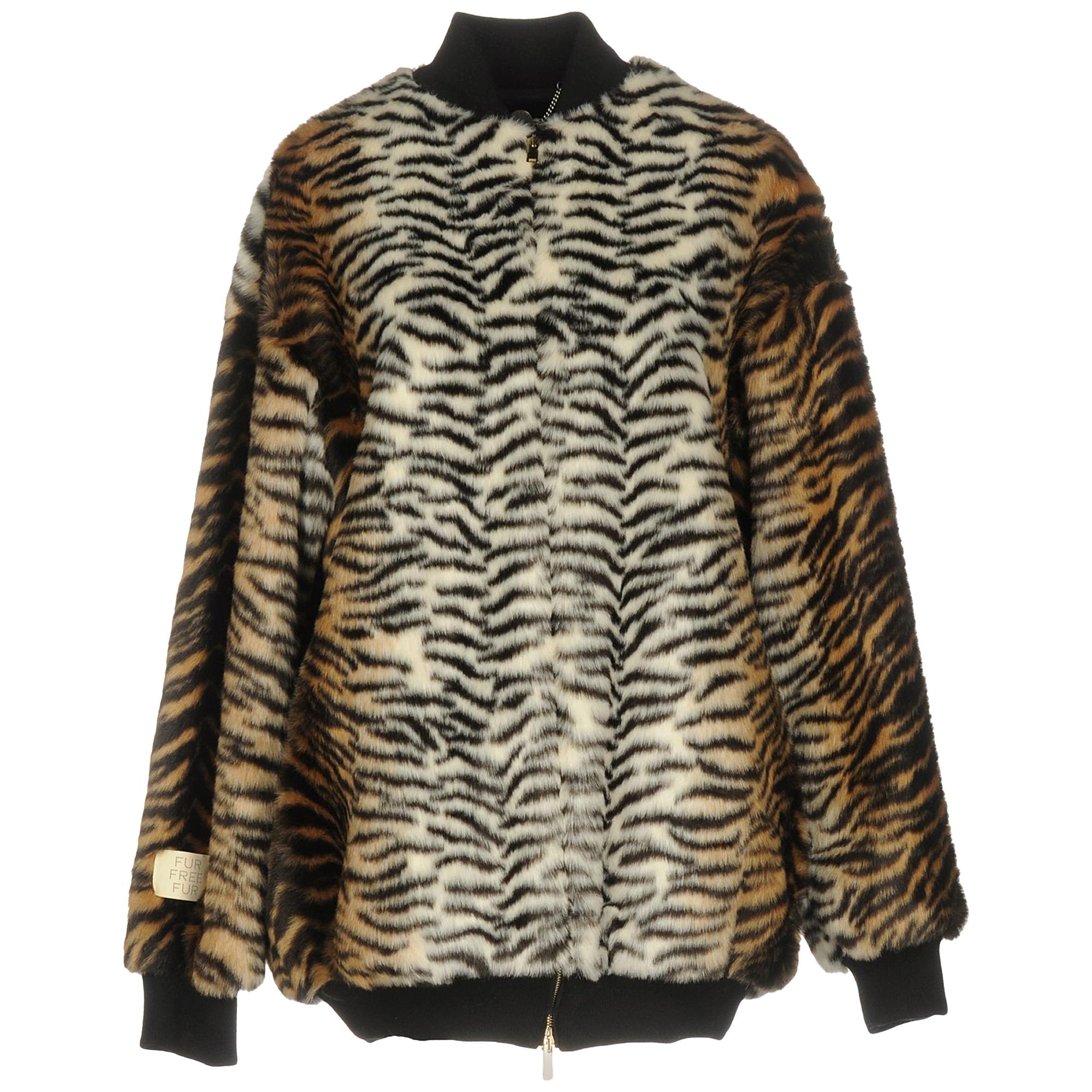 Stella McCartney Tiger-Print Faux-Fur Bomber Jacket For Sale at 1stDibs |  tiger print faux fur coat, stella mccartney bomber jacket, tiger print  jacket