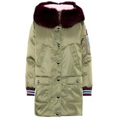 Miu Miu Fur-Trimmed Down Coat