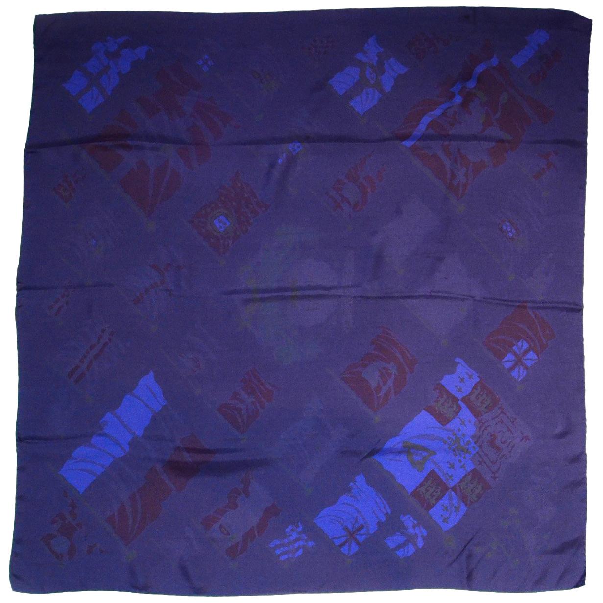 Hermes Dark Blue Pavois Dip Dye 90cm Silk Scarf 