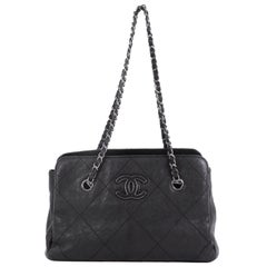 Chanel Hamptons Shopping Tote Quilted Calfskin Small