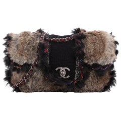 Chanel Fantasy Flap Bag Fur and Tweed Medium