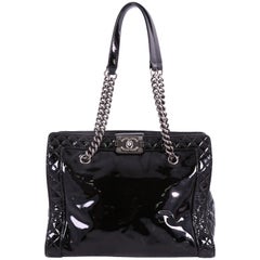 Chanel Reverso Boy Chain Tote Patent Medium