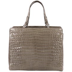 Bottega Veneta Belted Tote Crocodile Medium