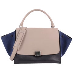 Celine Tricolor Trapeze Handbag Leather Small