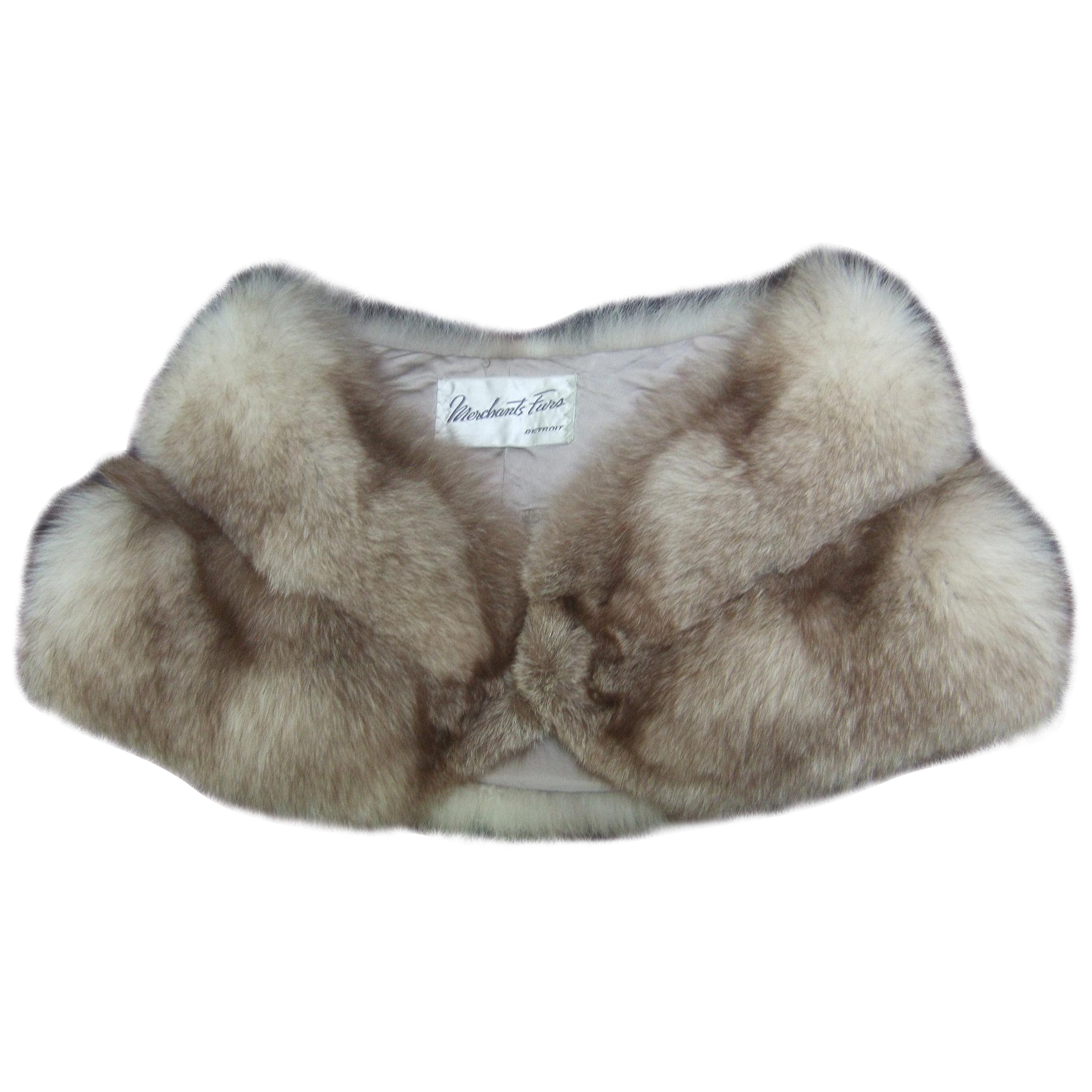 Luxurious Fluffy Fox Fur Stole circa 1960s 