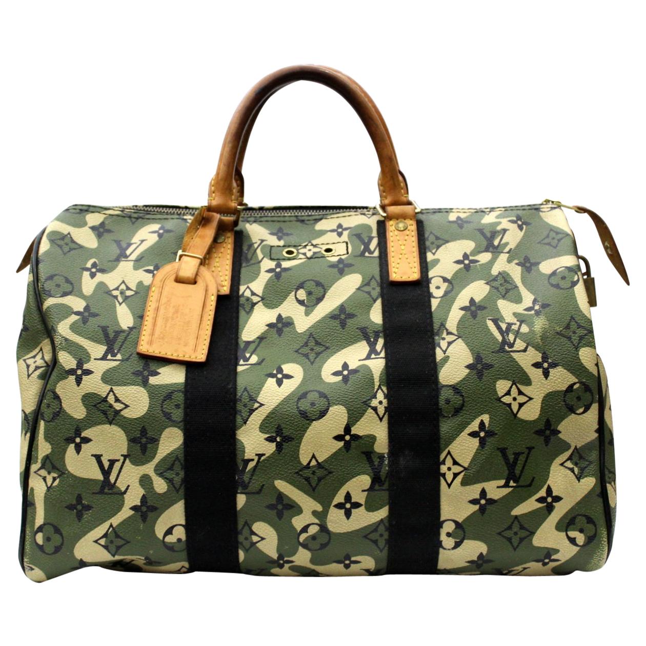 Louis Vuitton Limited Edition Monogramouflage Canvas Speedy 35 Bag -  Yoogi's Closet