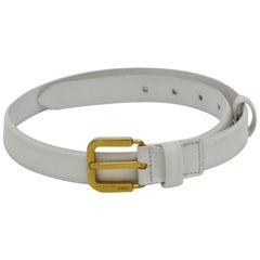 Jil Sander Vintage White Leather Belt Size 70