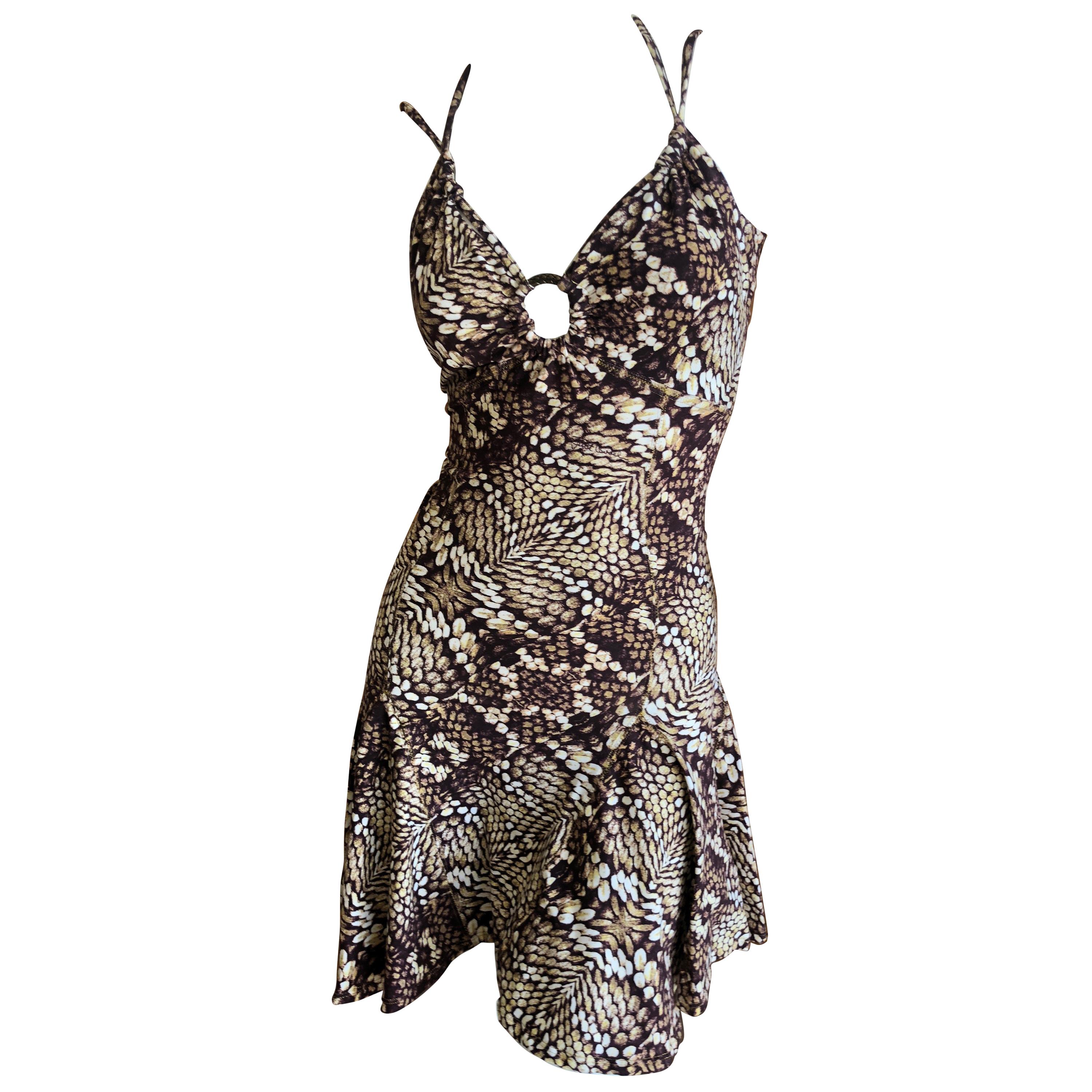 Just Cavalli by Roberto Cavalli Sweet Reptile Print Mini Dress  For Sale