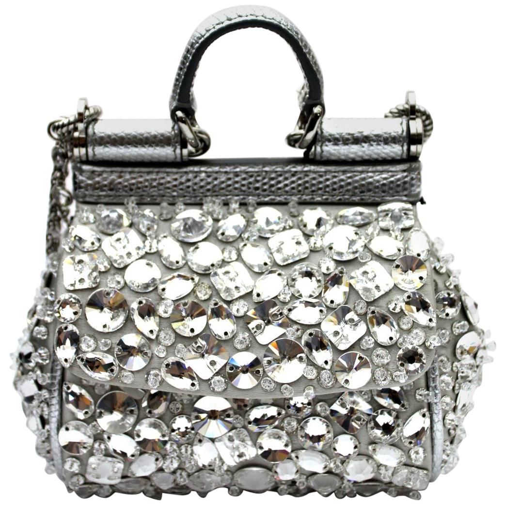 SOLD DOLCE GABBANA Crystal Embellished Sicily bag