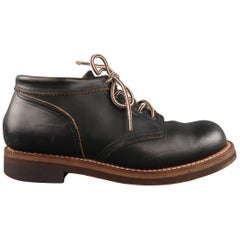 ROLLING DUB TRIO Size 10.5 Black Solid Leather Boots