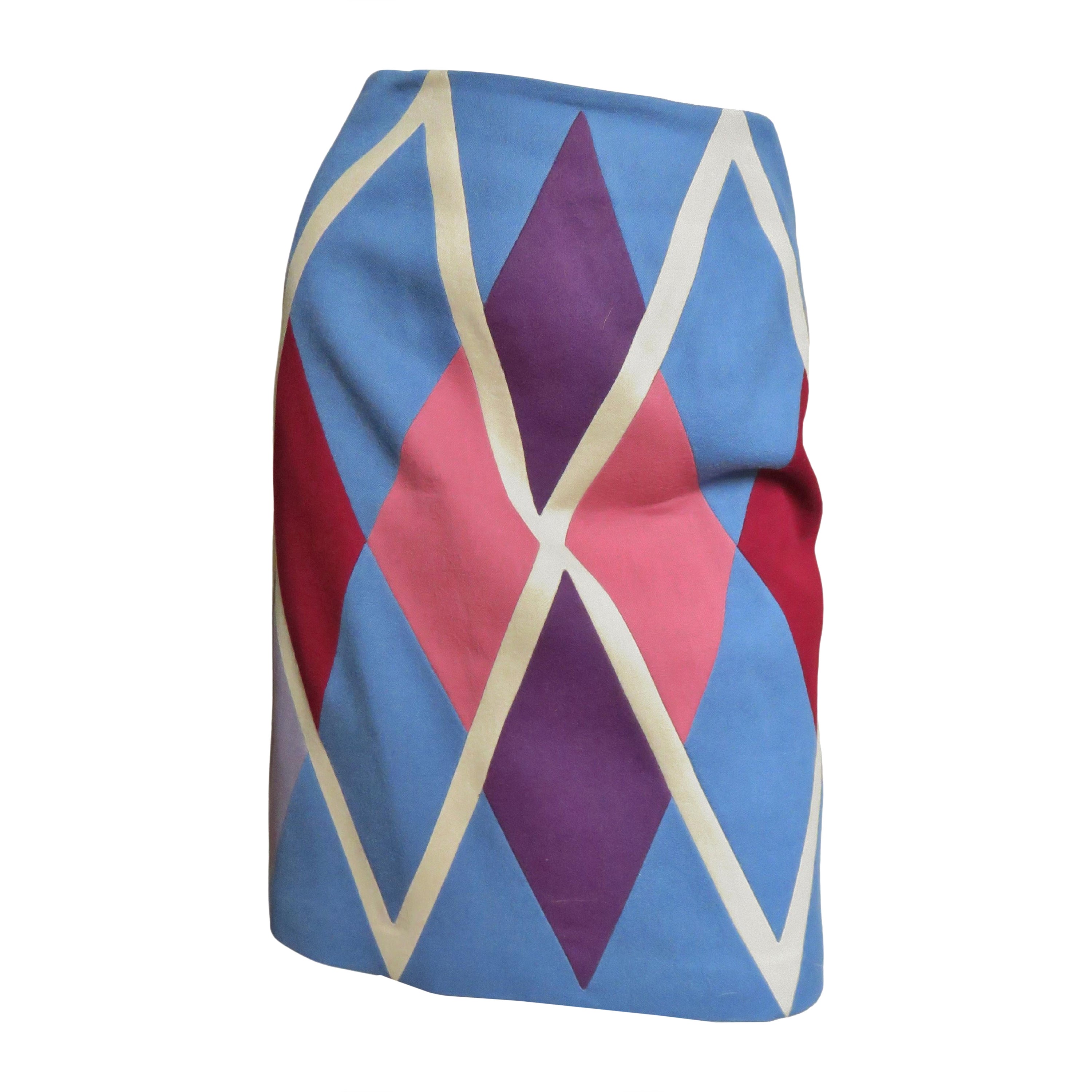  Christian Francis Roth Color Block Skirt 1980s