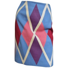 Christian Francis Roth Color Block Skirt 1980s