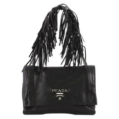 Vintage Black Nylon Prada Speedy Bag with Fringes For Sale at 1stDibs