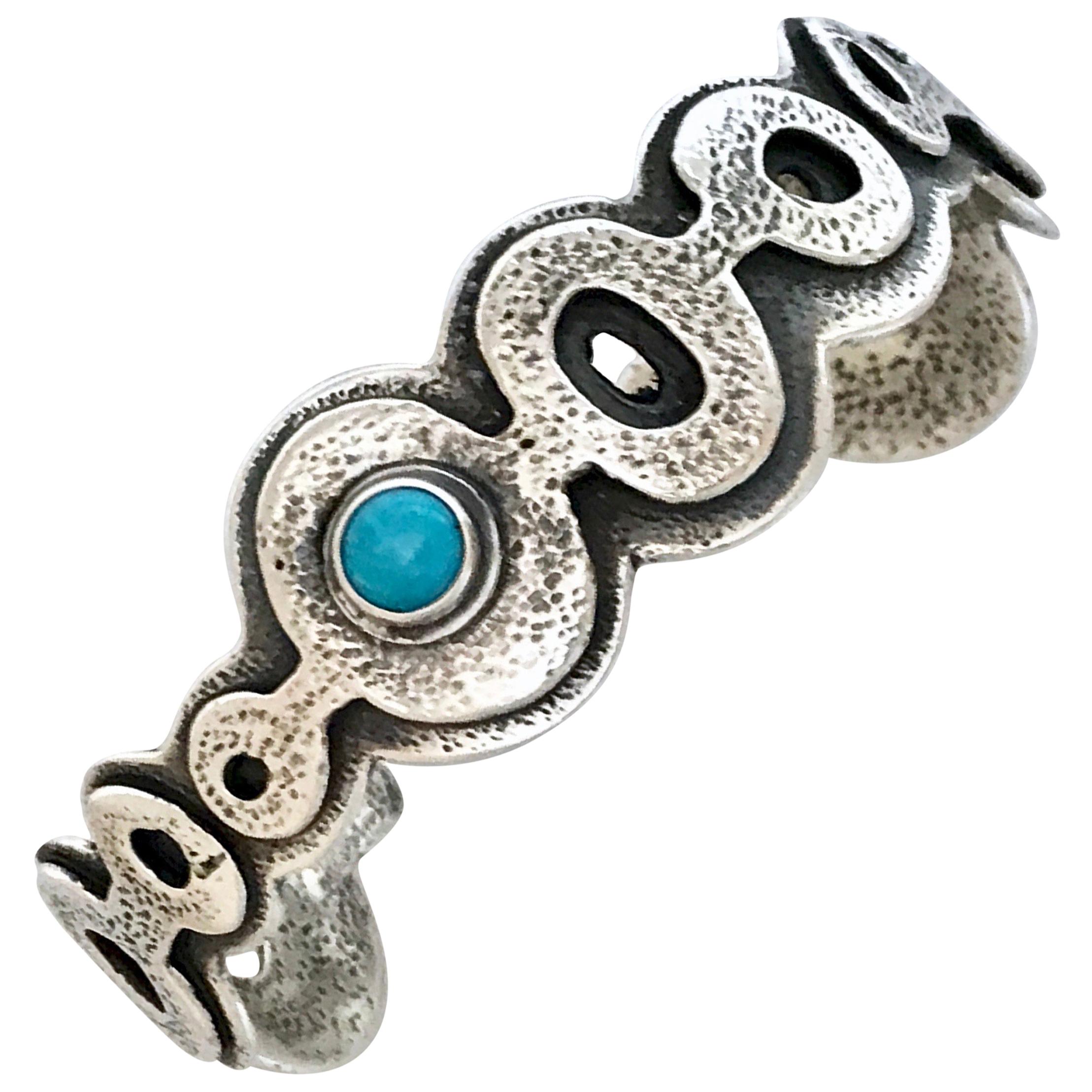 Spirit Pond bracelet with Sleeping Beauty Turquoise Melanie Yazzie silver