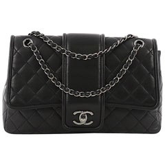 Chanel Elementary Chic Flap Bag Quilted Lambskin Large