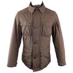 RALPH LAUREN S Brown Solid Polyester Jacket