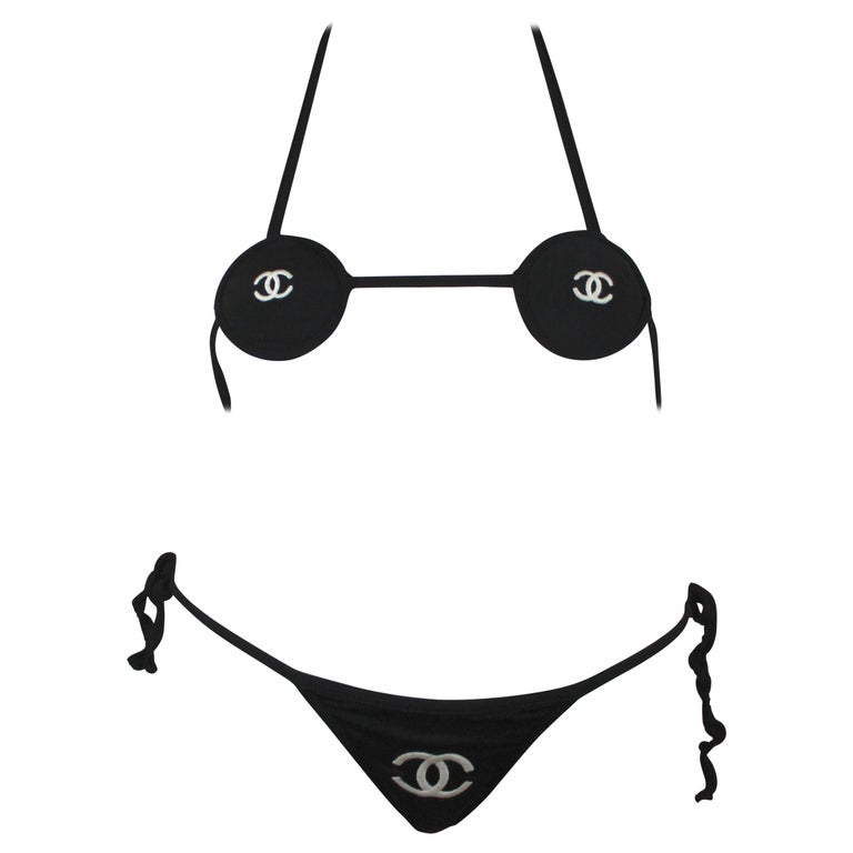 Chanel Logo Bikini, S / S 1996, Size US 2 at 1stDibs | chanel 1996 bikini, chanel  bikini 1996, chanel ss96